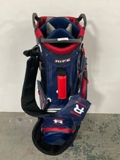 RIFE WATERPROOF AIR CHANNEL DESIGN DRY DESIGN GOLF CART BAG IN BLUE/RED - RRP £129