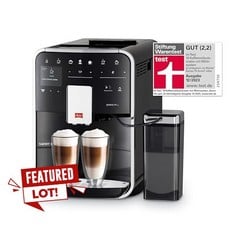 MELITTA BARISTA TS SMART F850-102 - SUPER AUTOMATIC COFFEE MACHINE WITH INTEGRATED SILENT GRINDER, SMART COFFEE MACHINE WITH UP TO 21 COFFEE RECIPES, 1,8 L, BLACK, RRP:1145.00€.