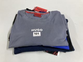 4 X VARIOUS HUGO DESIGNER T-SHIRTS - VARIOUS SIZES