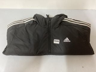 ADIDAS BLACK MENS COAT - SIZE L