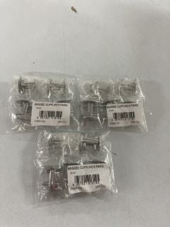 15 X RECTANGULAR CHROME CUFFLINKS - APPROX RRP.£150