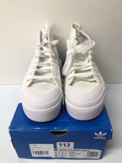 ADIDAS NIZZA PLATFORM MID WOMENS TRAINERS - WHITE - SIZE: 5