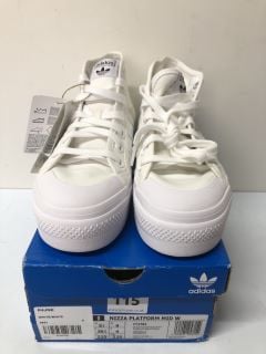 ADIDAS NIZZA PLATFORM MID WOMENS TRAINERS - WHITE - SIZE: 4