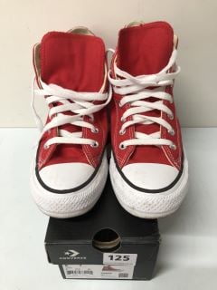 CONVERSE ALL STAR HI TOP SHOES - RED - SIZE: MEN:5 / WOMEN:7