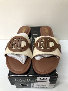 RALPH LAUREN SANDALS - BROWN - SIZE: 6