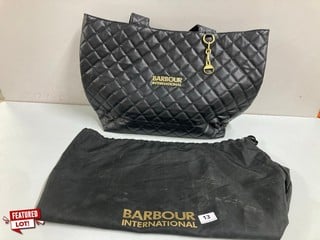 BARBOUR INTERNATIONAL BATTERSEA TOTE BAG - BLACK - RRP.£119