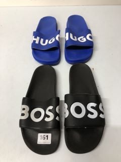 2 X DESIGNER FOOTWEAR INC. BOSS SLIDERS