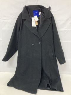 JACK & JONES TRENCH COAT - BLACK - SIZE: M - RRP.£140