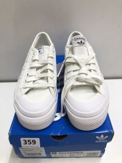 ADIDAS NIZZA PLATFORM WHITE SHOES - SIZE 4.5