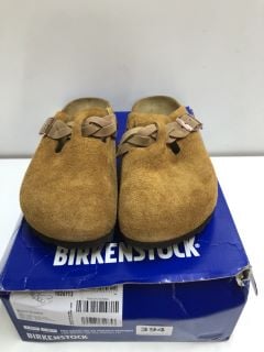 BIRKENSTOCK BOSTON BRAIDED MINK SHOES - SIZE 5.5