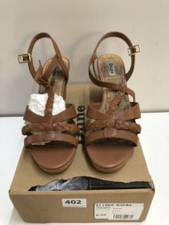 DUNE LONDON TAN LEATHER SHOES - SIZE 6