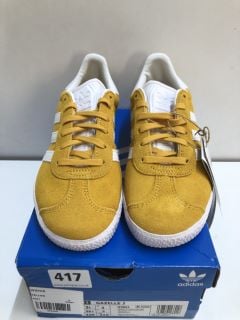 ADIDAS GAZELLE J YELLOW SHOES - SIZE 3