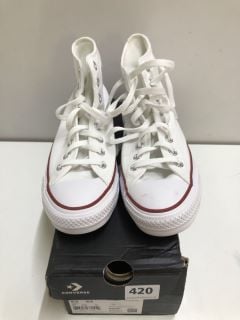 CONVERSE ALL STAR HI WHITE SHOES - SIZE 6.5