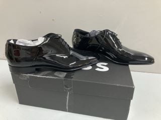 BOSS LEATHER OXFORD SHOES WITH LEATHER LINING - BLACK - SIZE: 7 - RRP.£289