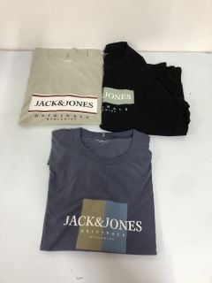 3 X JACK & JONES T SHIRTS - SIZE XL