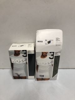 2 X BOSS CREW NECK T SHIRT BOXES - SIZE XL & S