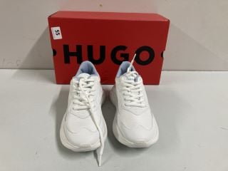 HUGO WOMEN'S LEON-RUNN -CVPUW SNEAKERS - WHITE - SIZE: 4 - RRP.£139