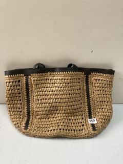 MINT VELVET BLACK WOVEN TOTE BAG - RRP £129.00