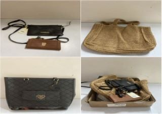 BOX OF VARIOUS DESIGNER BAGS