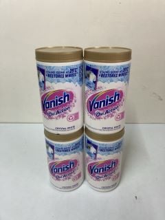 4 X VANISH OXI ACTION CRYSTAL WHITE CHLORINE BLEACH FREE WHITENING BOOSTER 1.41KG - RRP.£12 EACH