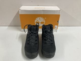 TIMBERLAND EURO SPRINT WATERPROOF MID HIKER BOOTS - BLACK KNIT - SIZE: 7 -RRP.£145