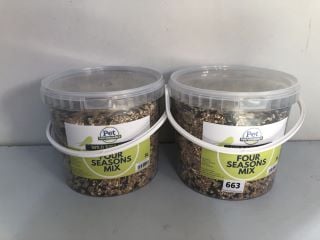 2 X PET PERFORMANCE WILD BIRD FEED FOUR SEASONS MIX 5 LITRE - BEST BEFORE 21/08/2024