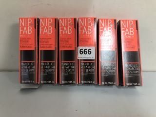 6 X NIP FAB DETOXIFY MANDELIC + CHARCOAL FIX SERUM 50ML