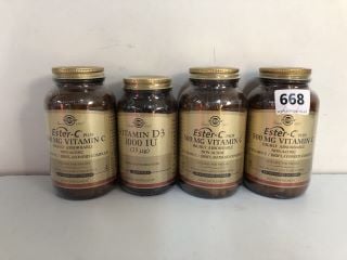 4 X HEALTHCARE PRODUCTS TO INC SOLGAR VITAMIN D3 1000 IU FOOD SUPPLIMENT