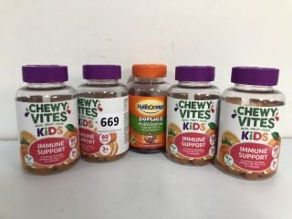 5 X CHEWYS VITES IMMUNE SUPPORT GUMMIES FOR KIDS &HALIBORANGE MULTIVITAMIN D