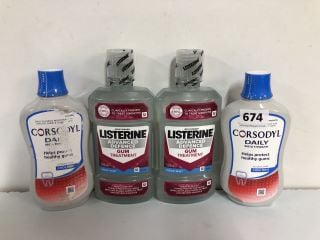 2 X CORSODYL DAILY MOUTHWASH & 2 X LISTERINE MOUTHWASH