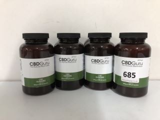 4 X CBD GURU CBD GUMMIES 1200MG (18 + ID REQUIRED)