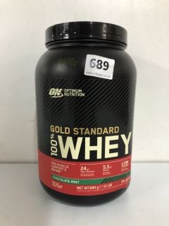 OPTIMUM NUTRITION GOLD STANDARD 100% WHEY CHOCOLATE MINT FLAVOUR 899G - BEST BEFORE 05/2026