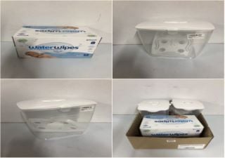 BOX OF ITEMS TO INC WATER WIPES