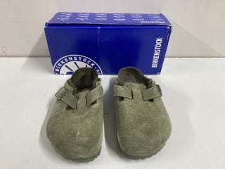 BIRKENSTOCK BOSTON VL/SHEARLING SHOES - THYME - SIZE: 5 - RRP.£160