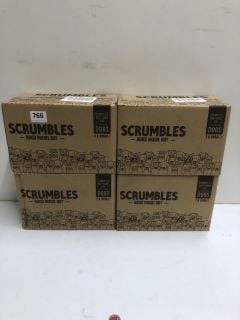 4 X SCRUMBLES COMPLETE WET FOOD FOR DOGS - BEST BEFORE 09/11/24 (SEALED)