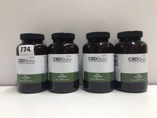 4 X CBD GURU CBD GUMMIES 1200MG (18+ ID REQUIRED)