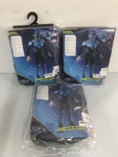 3 X BLUE BEETLE CHILD COSTUMES - SIZE: 9-10YRS