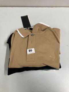 4 X VARIOUS BOSS DESIGNER POLO SHIRTS - VARIOUS SIZES