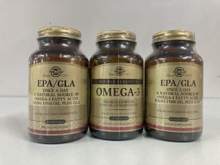 3 X SOLGAR EPA/GLA ONCE A DAY FOOD SUPPLEMENT - BEST BEFORE:01/2025 (SEALED)