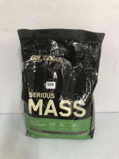 OPTIMUM NUTRITION SERIOUS MASS CHOCOLATE FLAVOUR 5.45KG - BEST BEFORE 08/2025 (SEALED)