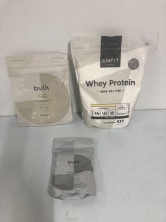 3 X PROTEIN PRODUCTS TO INC AMFIT TOTAL WHEY PROTEIN 1KG - BEST BEFORE 08/26 (SEALED)