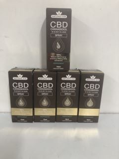 5 X NATURES AID CBD MCT OIL BASED SPRAY 10ML (SEALED) (18+ ID REQUIRED)