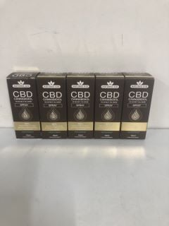 5 X NATURES AID CBD MCT OIL BASED SPRAY 10ML (SEALED) (18+ ID REQUIRED)