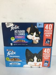 2 X PET FOOD PRODUCTS TO INC PURINA FELIX MIXED SELECTION IN JELLY JUMBO PACK - BEST BEFORE 05/2026