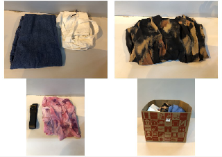 BOX OF CLOTHES IN VARIOUS SIZES AND DESIGNS