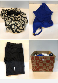 BOX OF CLOTHES IN VARIOUS SIZES AND DESIGNS