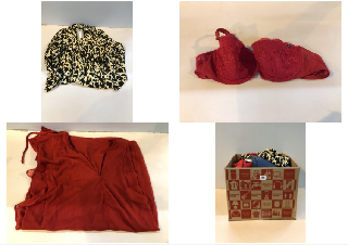 BOX OF CLOTHES IN VARIOUS SIZES AND DESIGNS