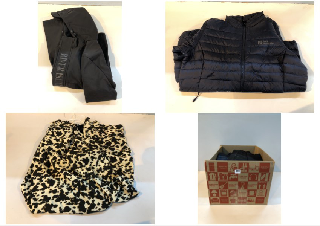 BOX OF CLOTHES IN VARIOUS SIZES AND DESIGNS