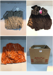 BOX OF CLOTHES IN VARIOUS SIZES AND DESIGNS