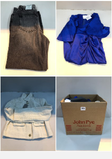 BOX OF CLOTHES IN VARIOUS SIZES AND DESIGNS